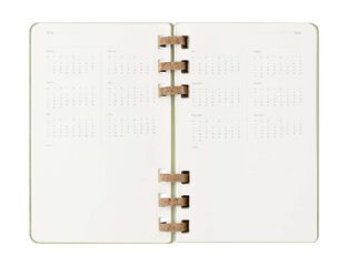 Agenda espiral Moleskine Life Planner 12m sem/vista 2025 L kiwi