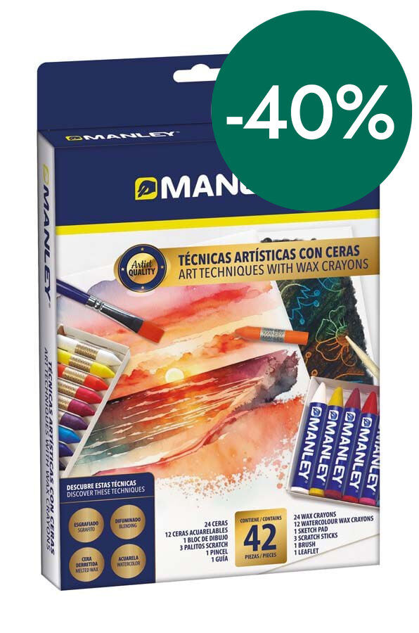 Set creativo ceras Manley 42 piezas