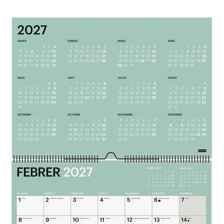 Calendario Miquelrius Pared A3 Catal&aacute;n 2027 Chromat