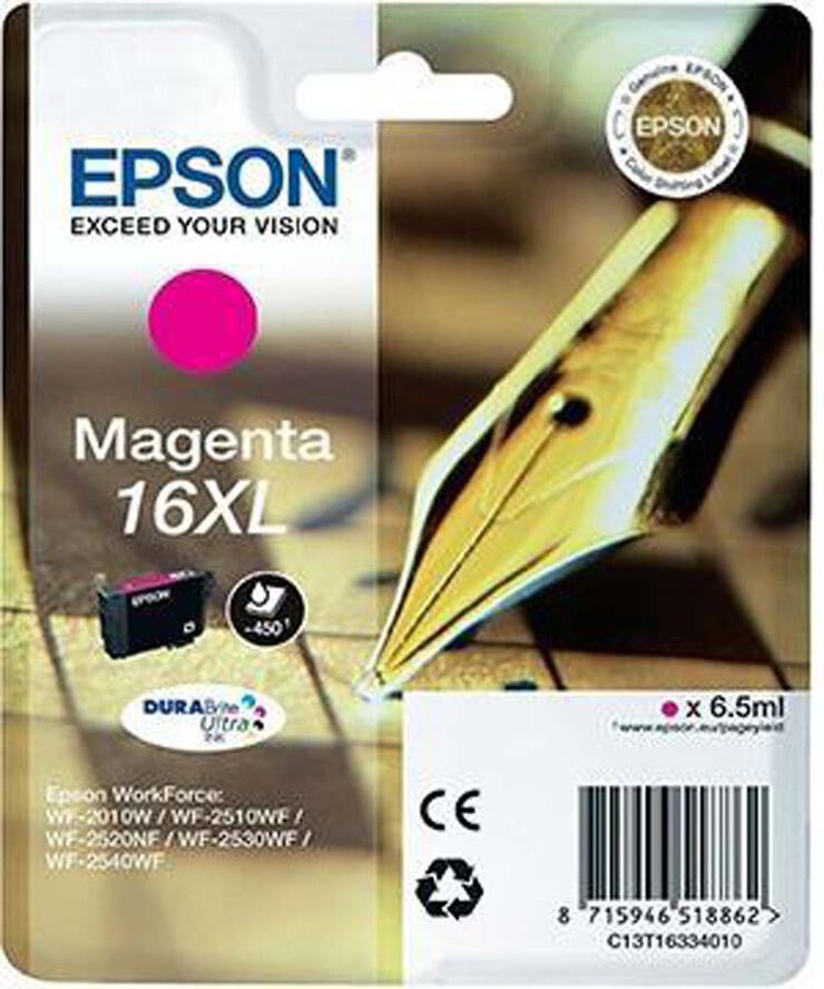 Cartucho original Epson T16XL Magenta  - Ref. C13T16334012