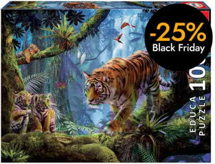 Puzle 1000 piezas tigres en el arbol