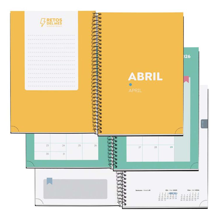 Agenda escolar Miquelrius Plus dia/pàg cas 2025-26 Serpentina