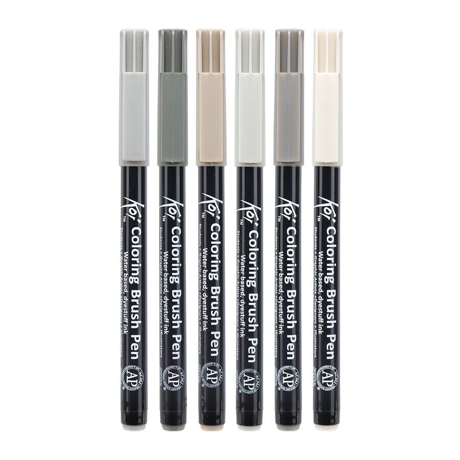 Retoladors Brush Koi urban 6 colors