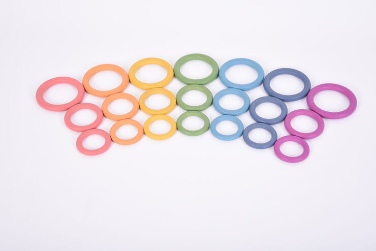 Anillas de madera Rainbow