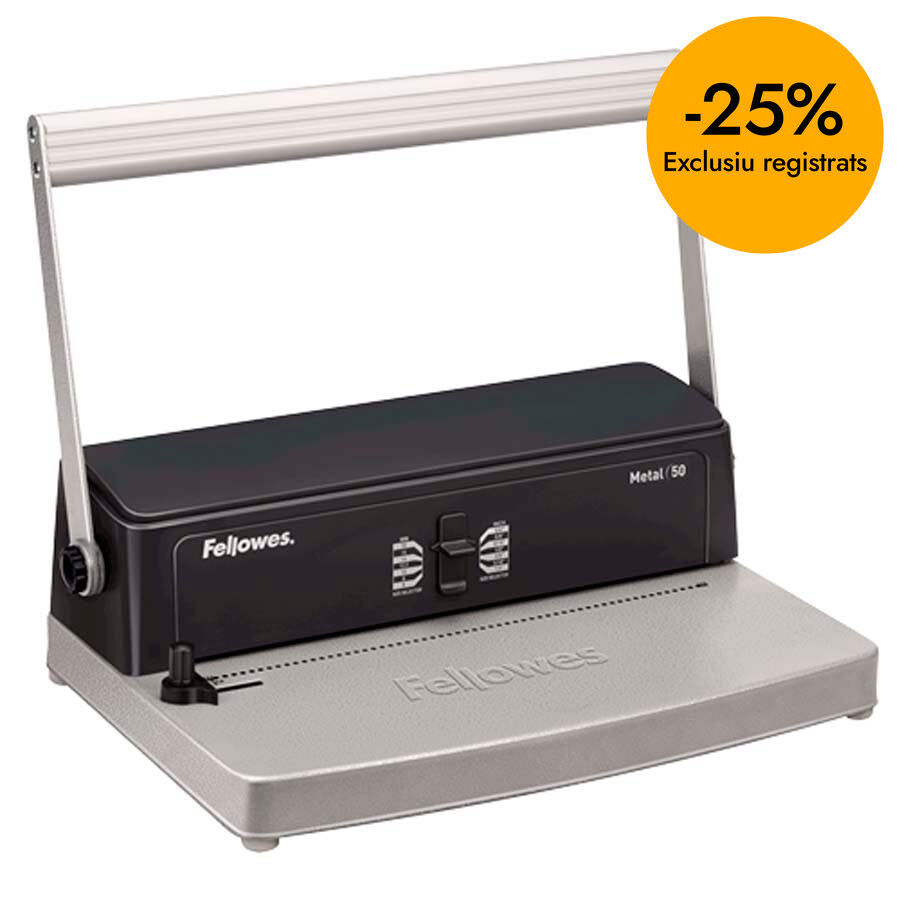 M&aacute;quina encuadernadora espiral Fellowes Metal 50R