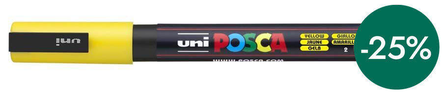 Rotulador Posca PC-3M amarillo