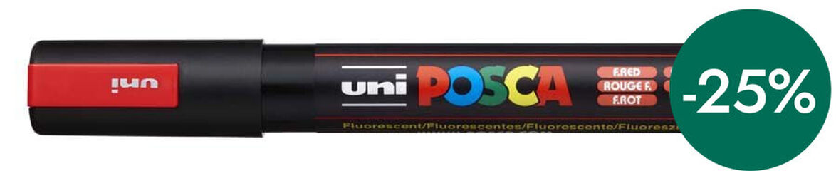Rotulador Posca PC-5M 1,8-2,5mm rojo fluorescente