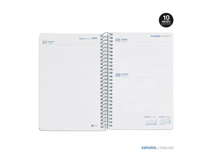 Agenda Escolar Activa D/P Mult. 2026-2027 Lab. Rosa