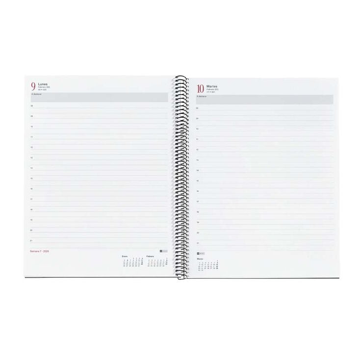 Agenda Espiral Miquelrius Pro dia/pàg mult 2026 City negre