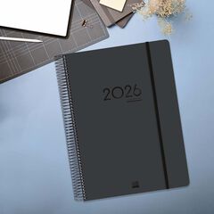Agenda Finocam 16 mesos Ikon E40 dia/pàg mult 2025-26 negre