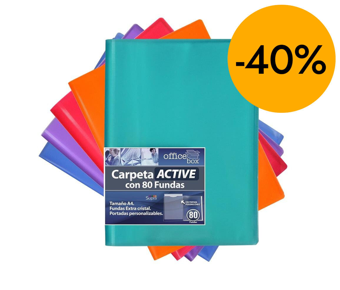 Carpeta 80 fundas A4 Office Box Active