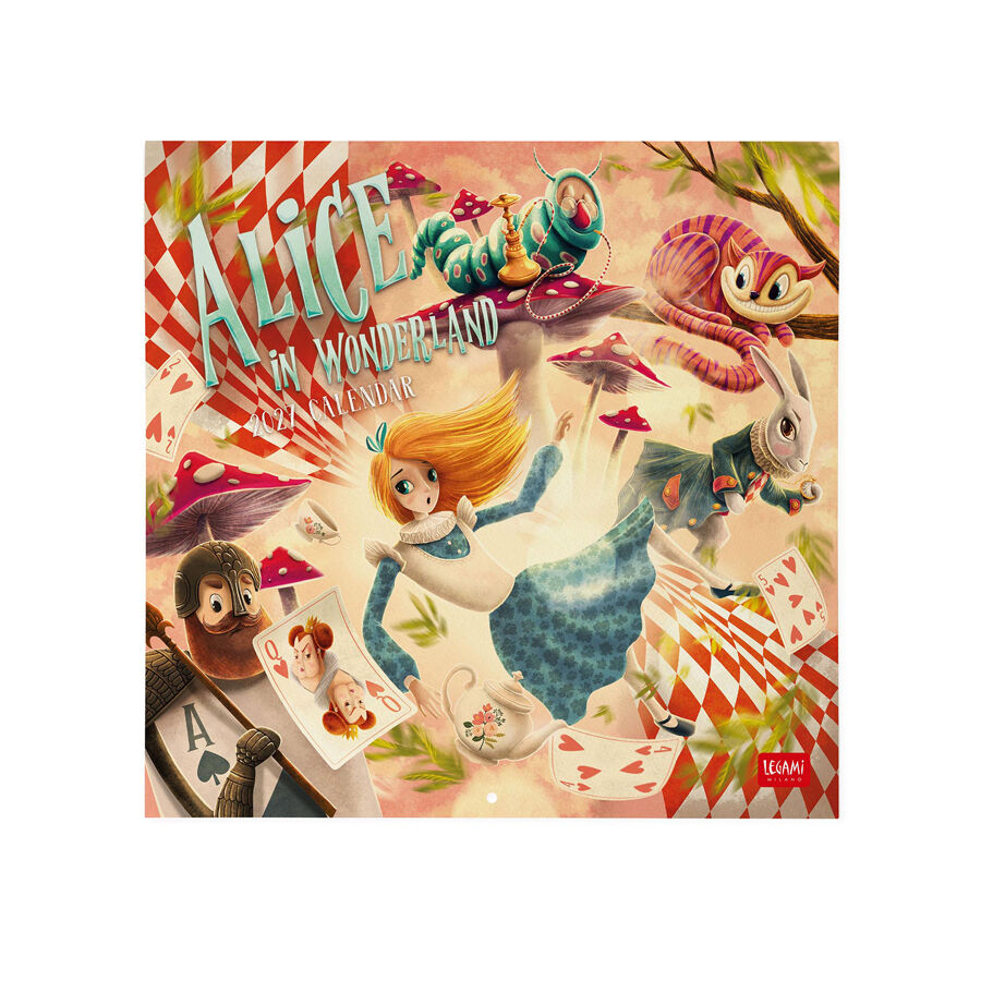 Calendario Legami 30x29 Pared Alice Wonder Multiling&uuml;e 2027