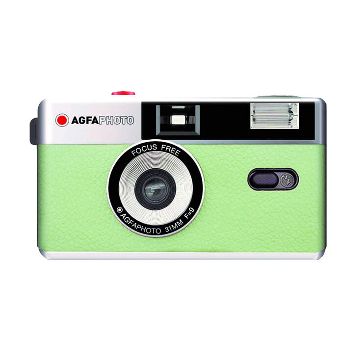C&aacute;mara anal&oacute;gica Agfa 35 mm verde menta