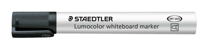 Retoladorspissarra blanca Staedtler Lumocolor 351 negre 10u