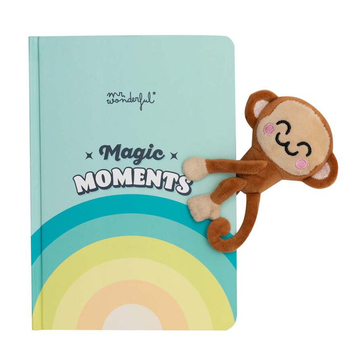 Libreta con Peluche Mono cierre magnético