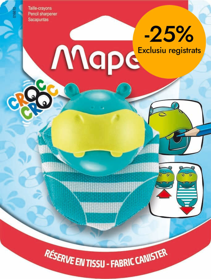 Sacapuntas Maped Croc Croc Hipo 1 orificio