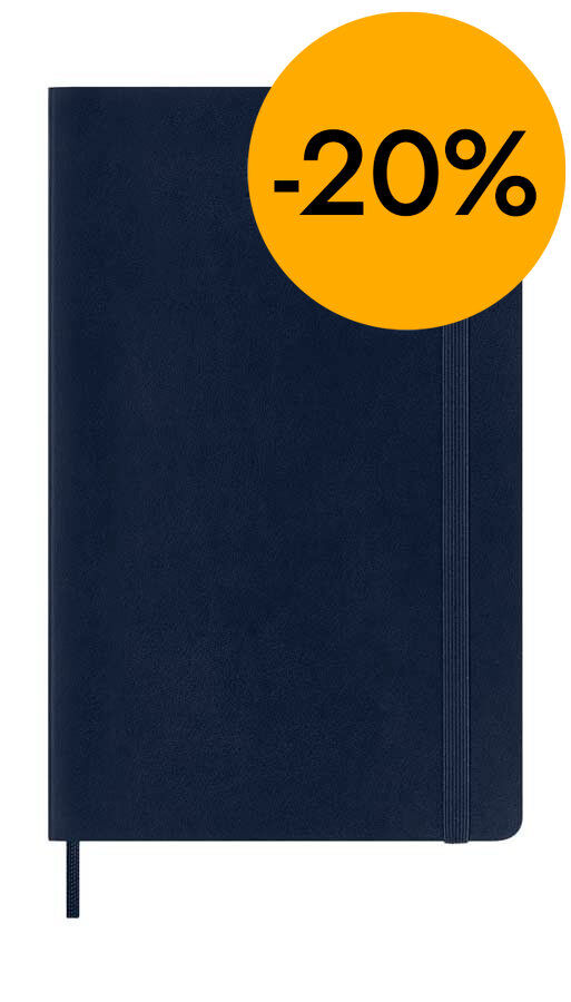 Agenda Moleskine 12 mesos setm/vista 2026 tapa tova L blau mar&iacute;