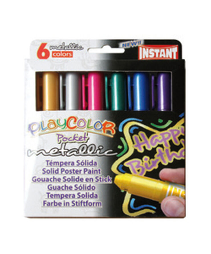 Tempera Playcolor Pocket Metallic 6 colores