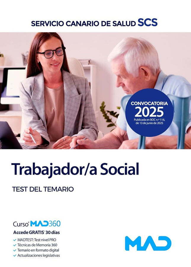 Trabajador/a Social del del Servicio Canario de Salud. Test del temario
