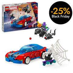 LEGO® Super Heroes Coche de Carreras de Spider-Man y Duende Verde Venomizado 76279