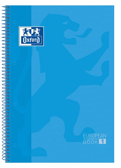 Europeanbook 1 Oxford A4+ 5x5 80H Turquesa