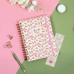 Agenda Finocam Flower Journal D&iacute;a P&aacute;gina 2027 Catal&aacute;n Rosa