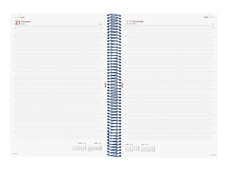 Agenda Finocam Year E40 1dia/pàg cat 2026 blau