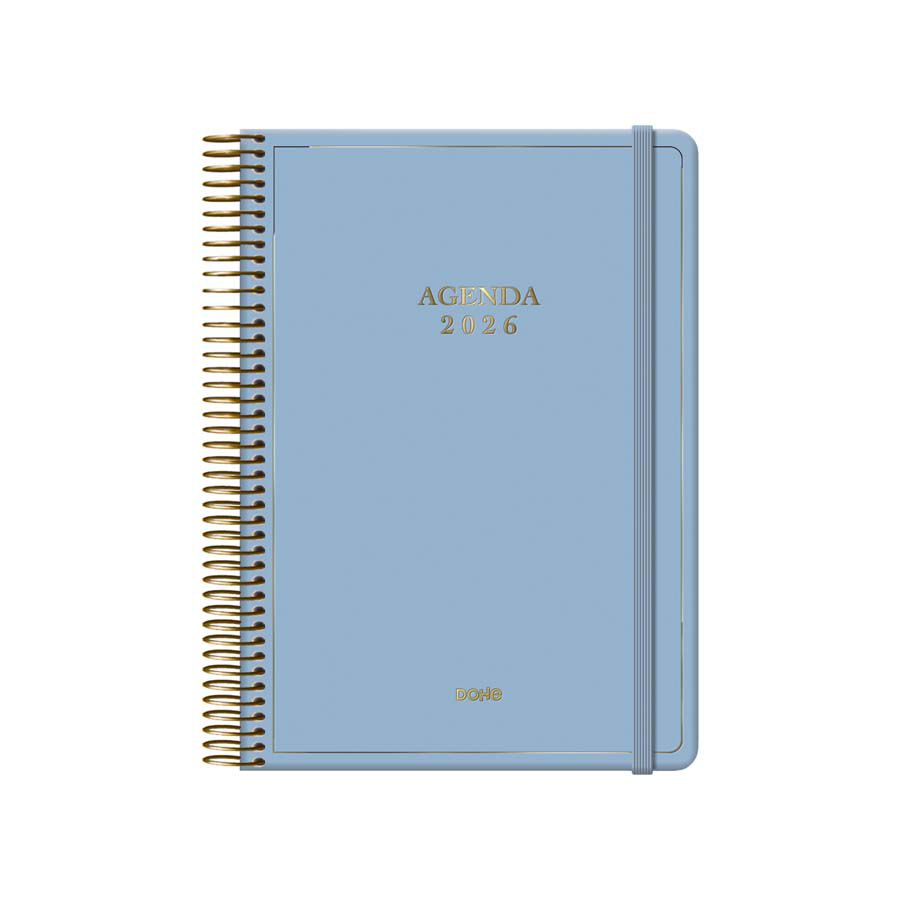 Agenda Dohe Velvet 14x20 d&iacute;a/p&aacute;g catal&aacute;n 2026 azul