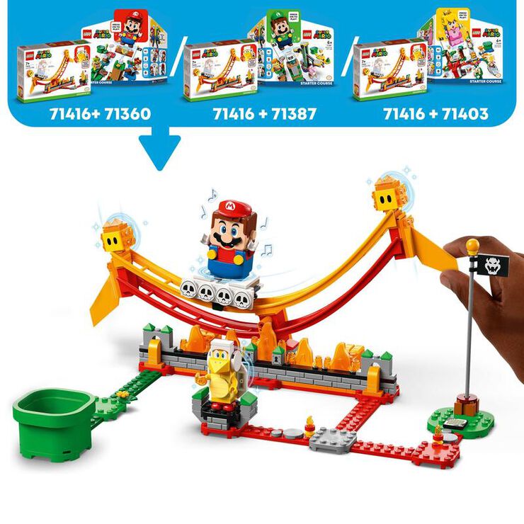 LEGO® Super Mario Set d'Expansió: Gran onada de lava, Germà Foc i 2 Gotes de Lava 71416