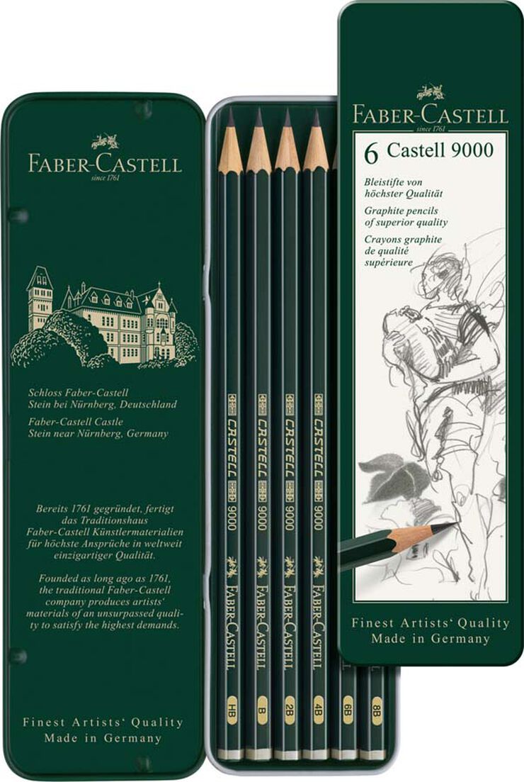 Grafit Faber-Castell 9000 6u