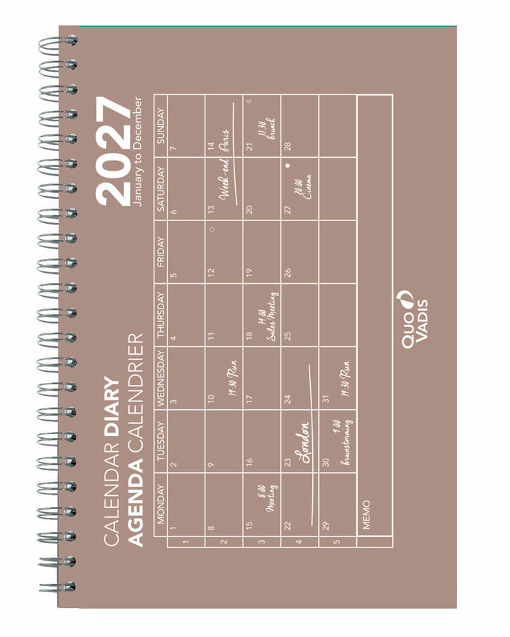 Calendario Sobremesa Quo Vadis Oslo 16x24 cm Multiling&uuml;e 2027