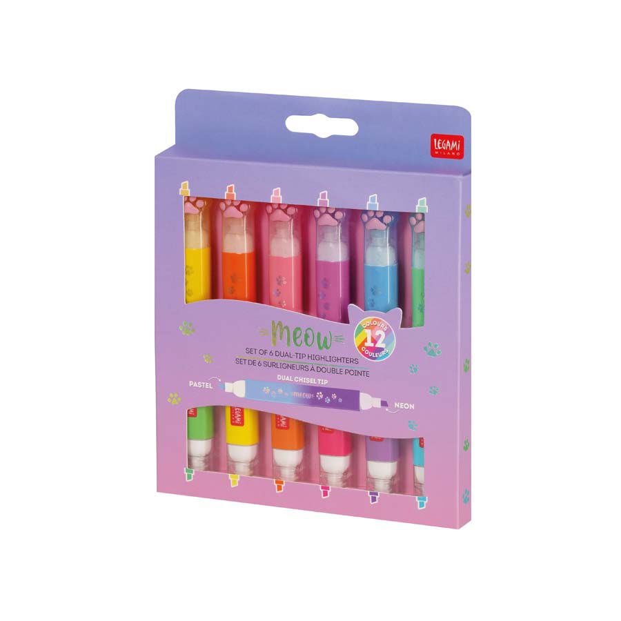 Marcadores doble punta Ne&oacute;n Legami Kitty