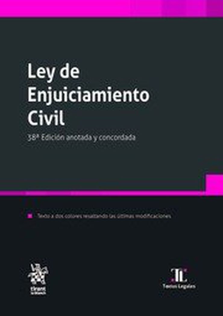 Ley de Enjuiciamiento Civil 38ª Edición anotada y concordada