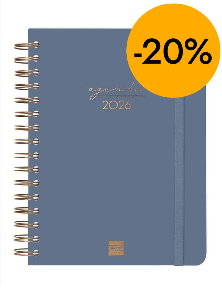 Agenda Finocam Alma E10 1dia/p&agrave;g cat 2026 blau