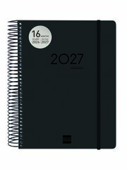 Agenda Finocam 16M Ikon E10 D&iacute;a/P&aacute;gina Multiling&uuml;e 2026-27 Negro