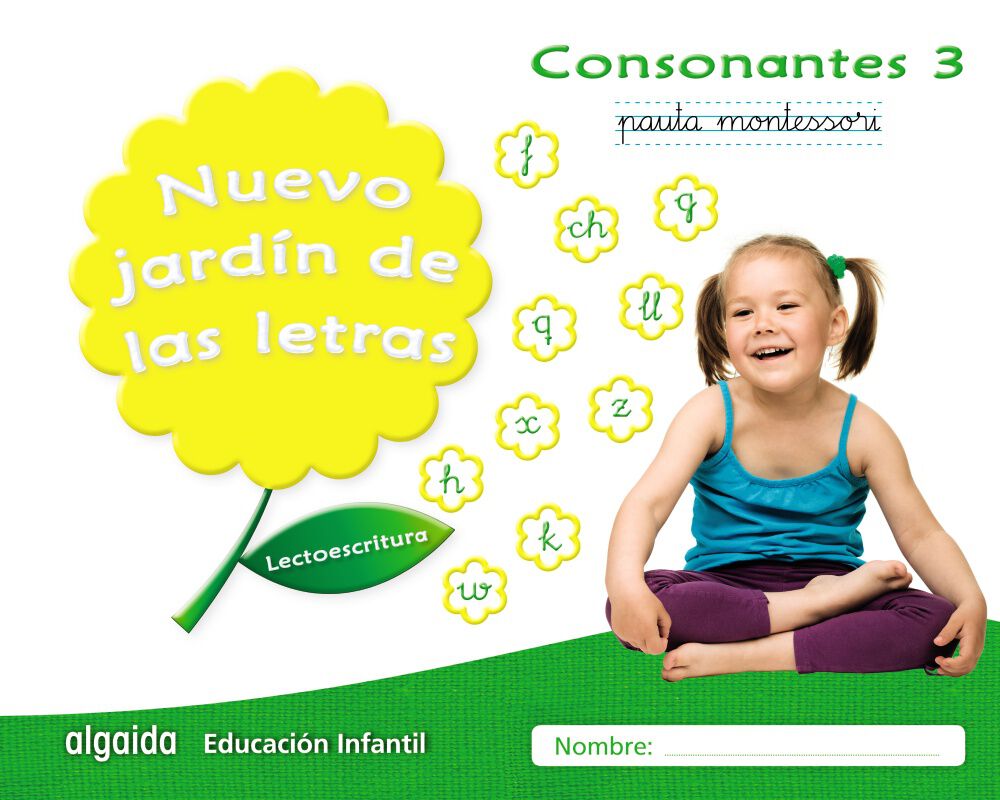 Jard&iacute;n Letras Consonantes 3 Pauta Infantil Algaida
