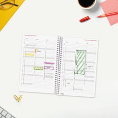 Agenda Finocam Year Semana Vista Horizontal 2027 Catal&aacute;n Rojo