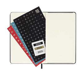Agenda Moleskine 12m sem/vista 2025 horizontal Pocket negro