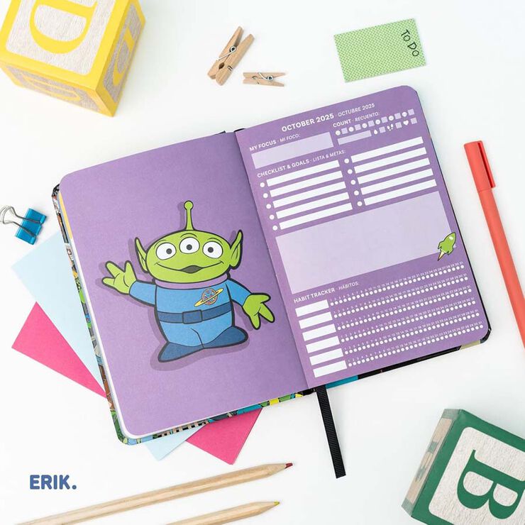 Agenda Erik 17 meses Pocket sem/vista inglés 2025-26 Toystory