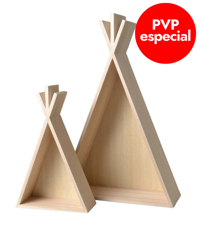 Set 2 Tipis Madera Artemio