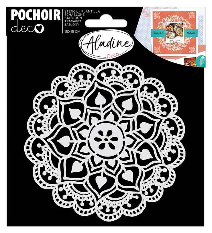 Plantilla Stencil Aladine 15x15cm Mandala