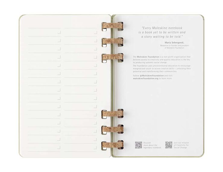 Agenda espiral Moleskine Life Planner 12m sem/vista 2025 L kiwi