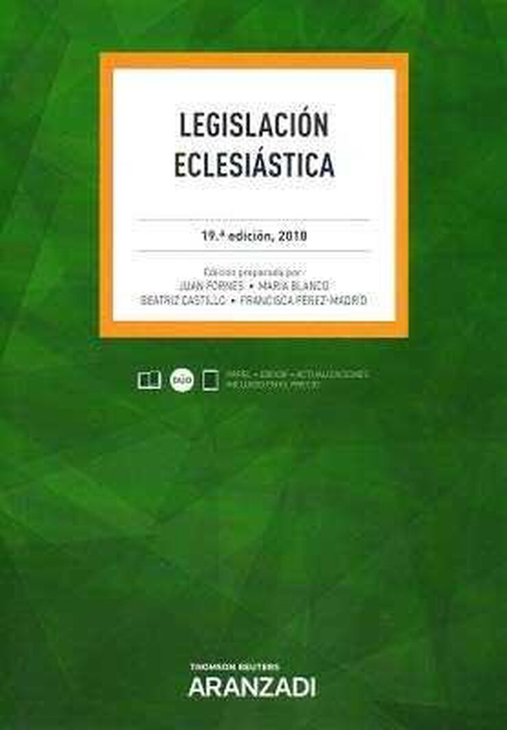 Legislación eclesiástica 19ª edición 2018