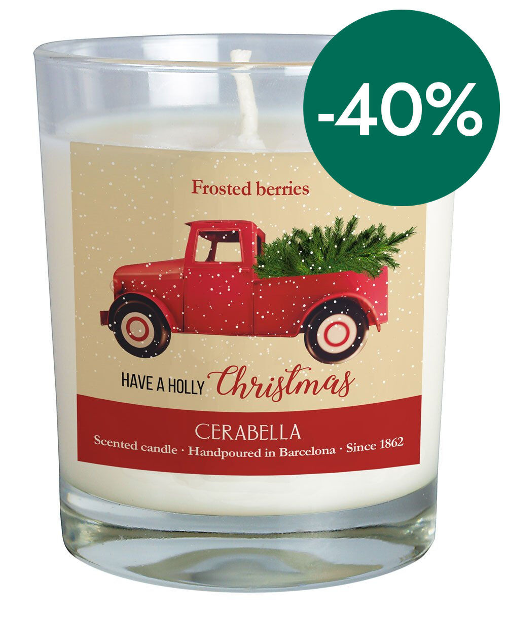 Vela Navidad Frutas del bosque rojo