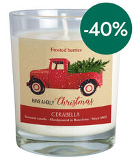 Vela Navidad Frutas del bosque rojo