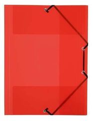 Carpeta 3 solapas Folio PP rojo