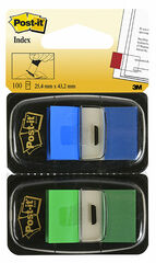 Banderitas Post-It Index azul/verde