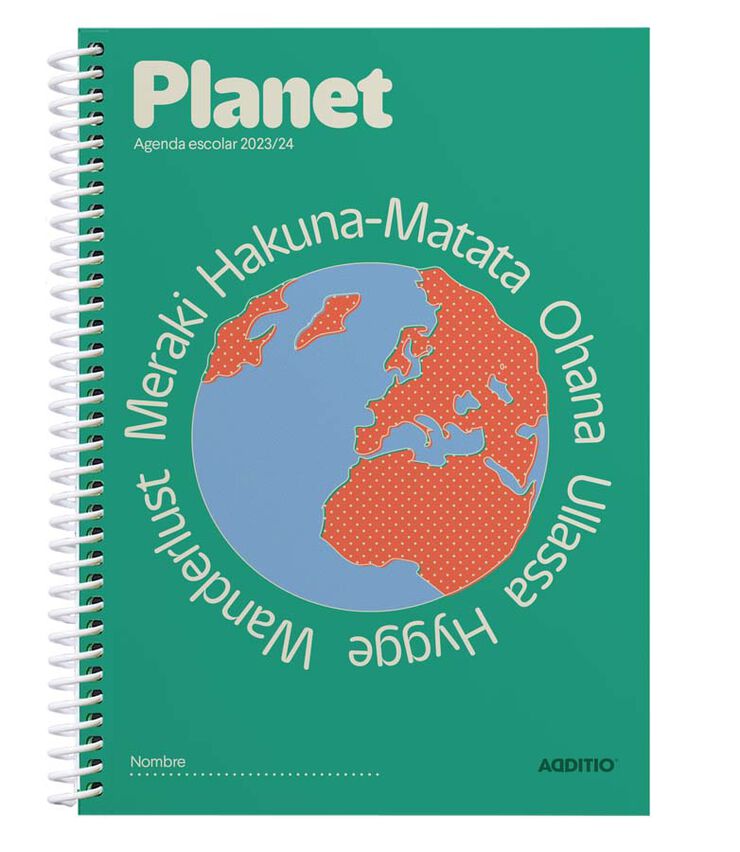 Agenda escolar Planet Semana vista castellano 23-24 Additio