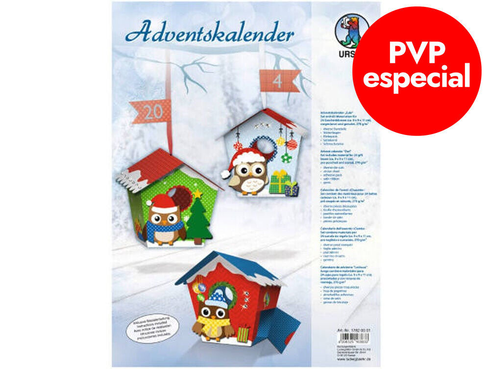 Set de Manualitats Nadal Calendari d'advent Mussol Ursus
