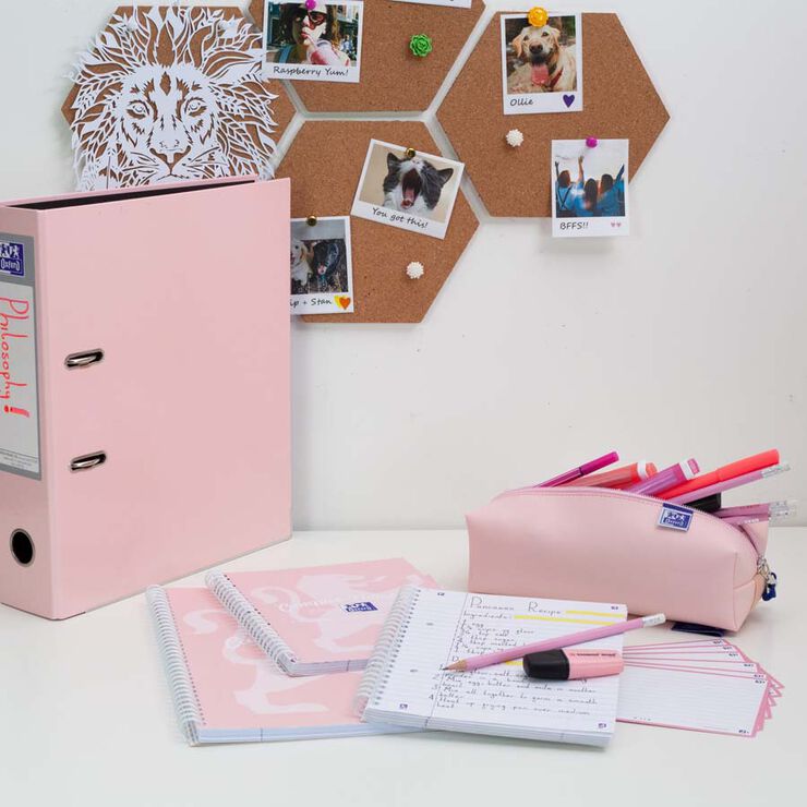 Estoig quadrat Oxford Live & Go rosa